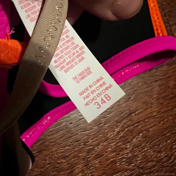 RARE Victoria’s Secret black and neon very sexy bikini - Picture 3 of 7